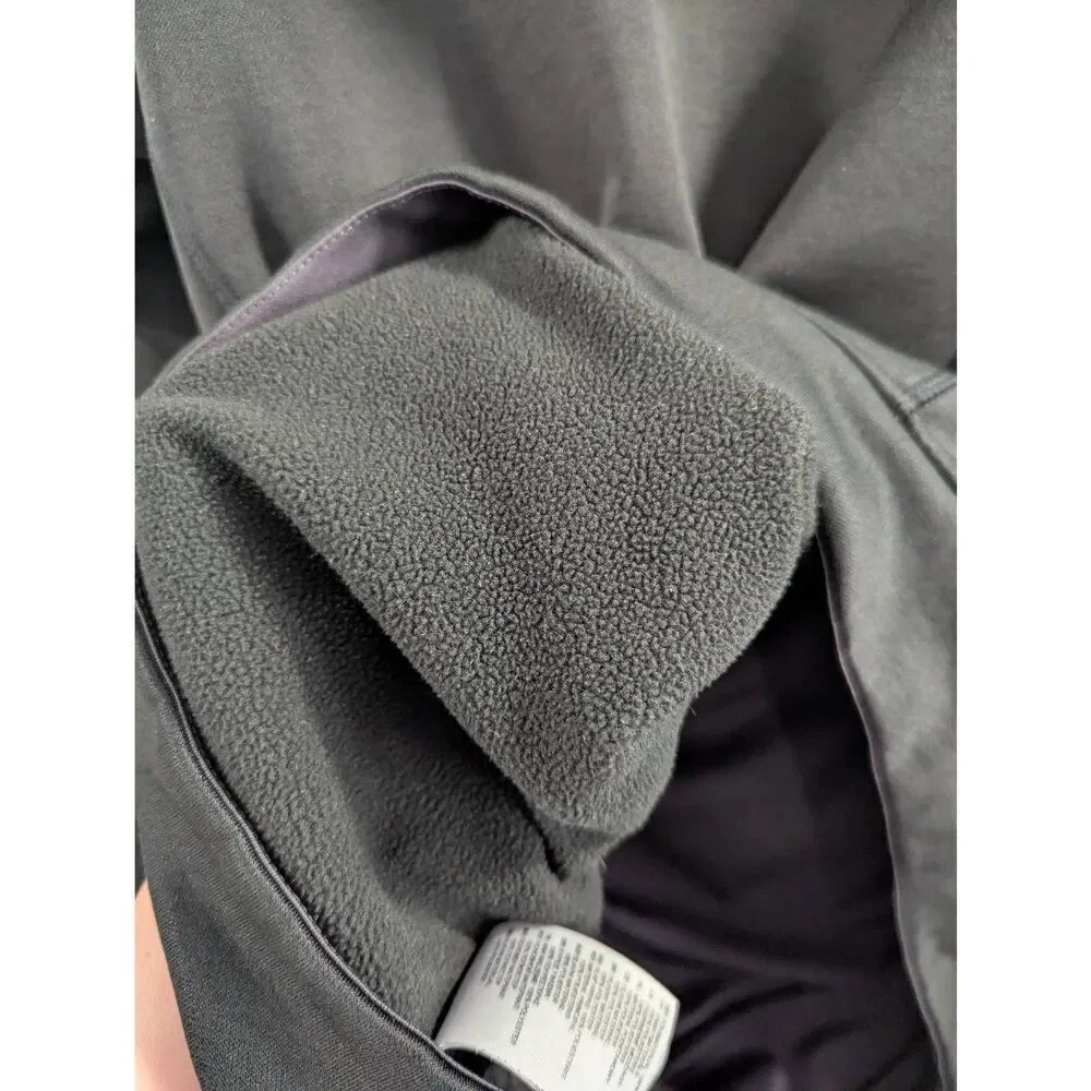 Adidas Climawarm solid black fleece lined fitness active hoodie top mens S